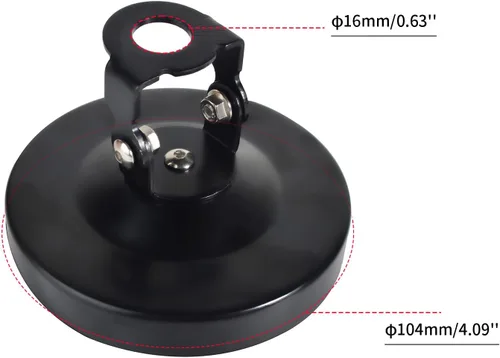 Vista 2 de TWAYRDIO Ángulo ajustable 180 ° antena de radio montaje magnético 10CM/4 pulgadas base para coche transceptor móvil