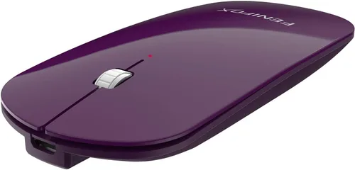 Vista 11 de FENIFOX mini mouse Bluetooth, mouse óptico móvil portable ultrafino con batería recargable para PC, Mac, laptop, tablet Android, Negro