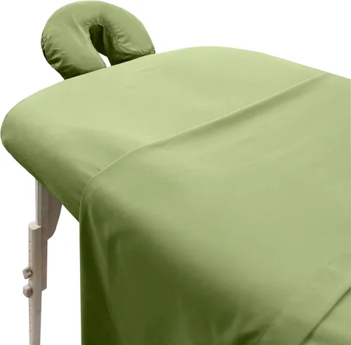 Vista 17 de London Linens Juego de sábanas de microfibra suave para mesa de masaje de 3 piezas, incluye funda para mesa de masaje, sábana bajera ajustable