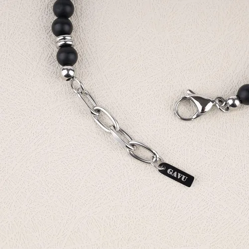Vista 6 de GAVU Men's Stainless Steel Beaded Bracelet
