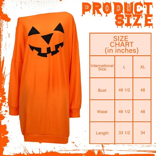 Vista 2 de Eurzom Disfraz de calabaza de Halloween para mujer, accesorios de disfraz de calabaza para adultos, fiesta de cosplay