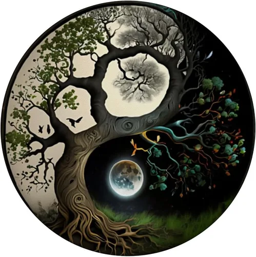 Vista 3 de Yin Yang Árbol de la Vida PopSockets PopSockets Estándar PopGrip