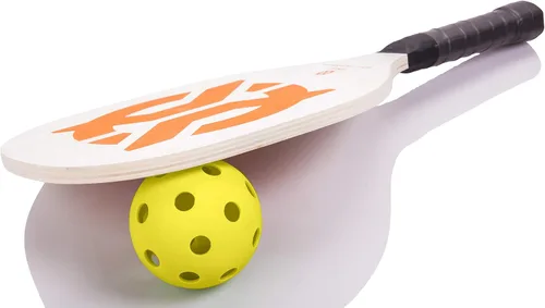 Vista 11 de Recruit by Onix - Juego de iniciación de pickleball - Incluye dos paletas de madera de álamo y dos bolas amarillas