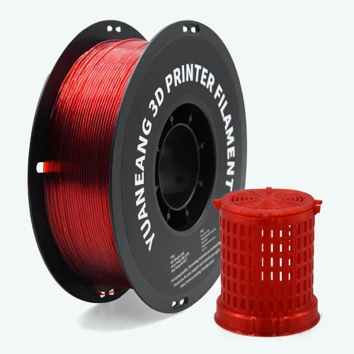 Vista 21 de Filamento PETG para impresora 3D, precisión dimensional +/- 0.001 in, carrete de 2.2 libras, 0.069 in, plateado 2.2 lbs plata