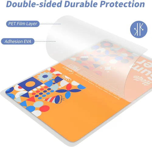 Vista 3 de 3 mil Hojas de laminación térmica 30 paquetes, bolsas de laminación transparentes de 9” x 11,5” contiene hojas de 8,5 x 11 pulgadas, papel