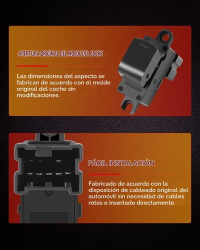 Vista 3 de cciyu Interruptor de ventana eléctrica de repuesto para Nissan 2007-2012 para Altima 2009-2014 para Nissan para Maxima (no para modelos SV), parte