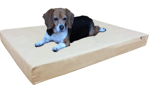 Vista 7 de Cama ortopédica para perros Dogbed4less, espuma viscoelástica de gel infundido térmico, para mascotas pequeñas, medianas y grandes, forro