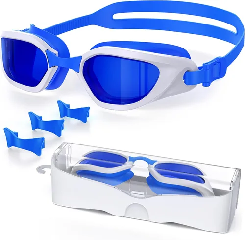 Vista 18 de Gafas de Natación, Gafas de Natación Unisex para Adultos Anti Niebla Anti UV Sin Fugas Visión Amplia para Hombres Mujeres Jóvenes