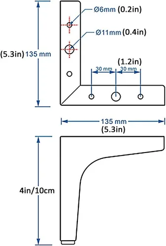 Vista 2 de Patas de metal para muebles, patas de sofá triangulares, patas de mesa de café, patas de repuesto, proyecto de muebles de bricolaje, para armarios