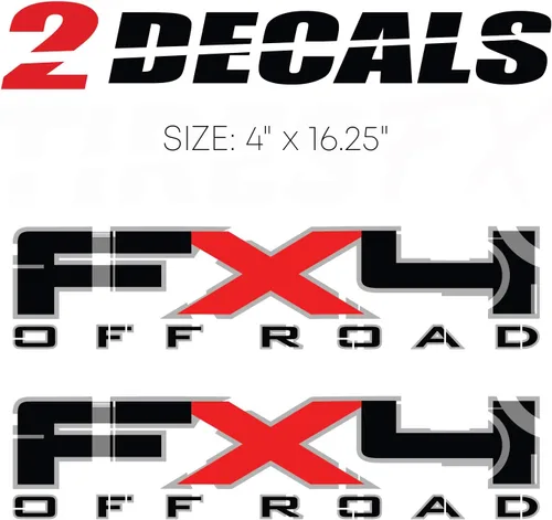 Vista 2 de F150 FX4 Off Road Calcomanías F Pegatinas laterales para caja de camión (juego de 2)