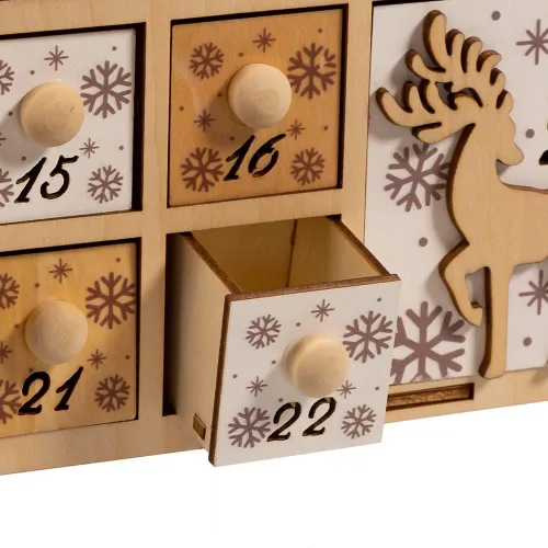 Vista 5 de Pueblo de Navidad con pilas de 15 pulgadas LED de 15 luces con calendario de Adviento
