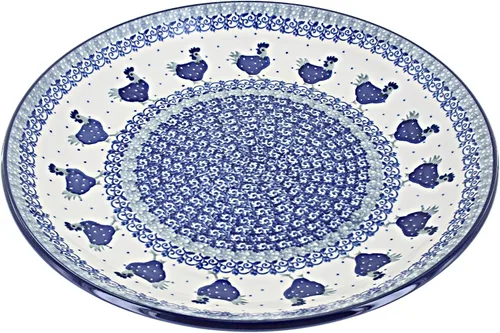 Vista 23 de Cerámica pulida de rosa azul – Plato de cena Athena marrón – 10.5 pulgadas de diámetro – Ideal para comidas diarias, comidas informales o como