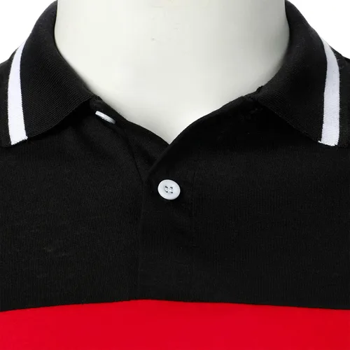 Vista 4 de Salir Tops para hombres Casual Botón Abajo Manga Corta Camisa cómoda Patchwork Turndown Pullover Camiseta Tops