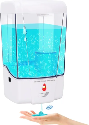 Vista 8 de Dispensador de jabón para montaje en pared, 33.8 oz/33.8 fl oz, dispensador de jabón manual comercial montado en la pared para baño, cocina, hotel