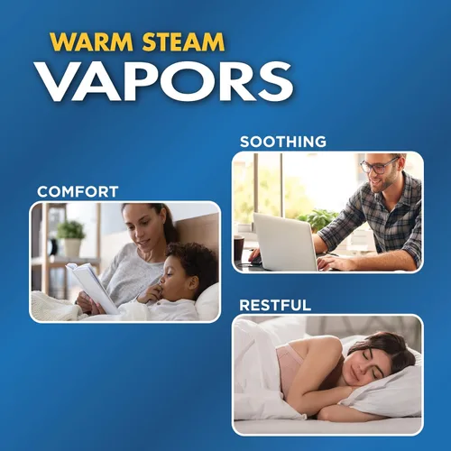 Vista 4 de TheraCare - Vaporizador de vapor caliente para habitaciones de tamaño pequeño No requiere filtro Alivio del frío y la congestión Natural