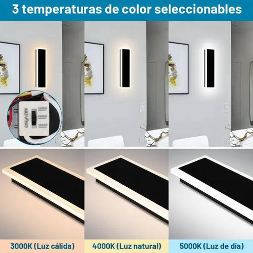 Vista 2 de Luz de pared al aire libre moderna de 18 pulgadas IP65 impermeable