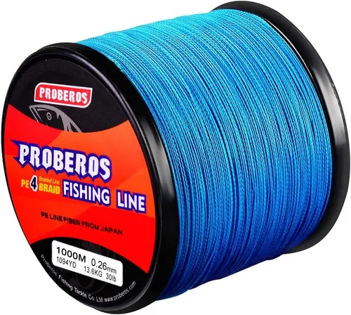 Vista 2 de Sedal trenzado de 4 hebras, más fuerte, multifilamento, de polietileno, trenzado, para agua salada, 6 lb - 100 lb, 100 m - 300 m - 500 m, súper