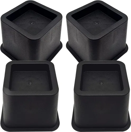 Vista 2 de Paquete de 4 elevadores de muebles de cama, elevadores de cama resistentes de 3.1 pulgadas con almohadillas de espuma antideslizantes para cama
