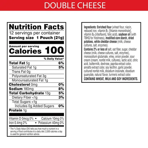 Vista 4 de Cheez-It Snap'd - Chips de galletas de queso, patatas fritas finas, aperitivos de almuerzo, queso doble, caja de 36 onzas (4 bolsas)