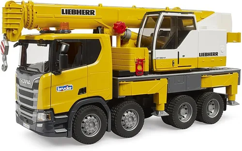 Vista 4 de Bruder 03571 Scania Super 560R Liebherr Camión grúa w módulo de luzsonido