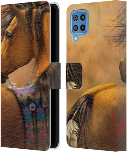 Vista 384 de Head Case Designs Officially Licensed Laurie Prindle A Morgan Christmas Western Stallion Leather Wallet Case Compatible with Samsung Galaxy A07 4G