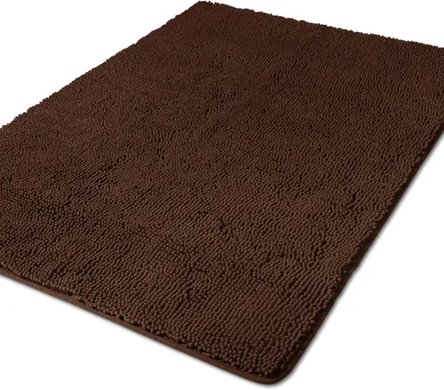 Vista 216 de Yeaban Alfombra de pasillo de baño de 24 x 72 pulgadas, antideslizante, alfombra de baño larga de felpilla gruesa, absorbente y lavable, alfombra