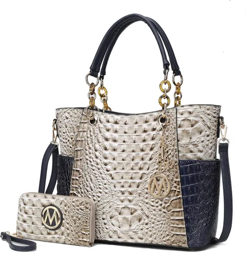 Vista 14 de MKF Collection - Juego de bolsa de mano para mujer, con cartera y asa superior, de piel vegana
