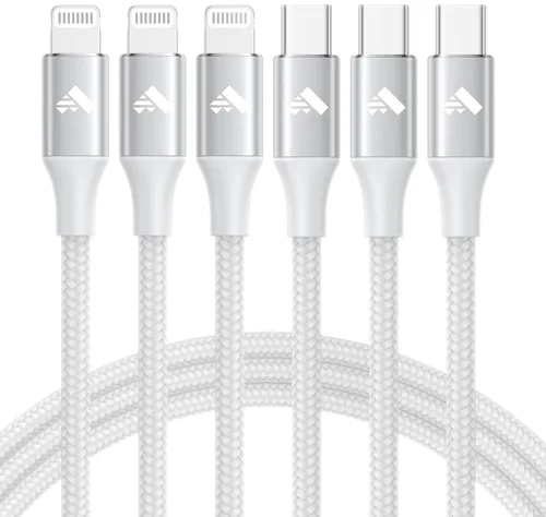 Vista 11 de Cable USB C a Lightning de 10 pies [certificado Apple MFi] Cargador rápido para iPhone USB C, suministro de energía, tipo C a Lightning, cable