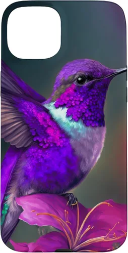 Vista 9 de Funda púrpura para iPhone XR para colibrí