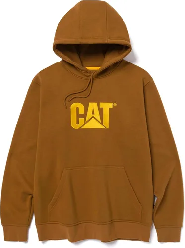 Vista 5 de Sudadera con capucha CAT para hombre con logotipo frontal bordado de CAT, sistema de gestión de cable S3 y bolsillo con bolsa Musgo del ejército
