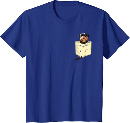 Vista 17 de Rottweiler In A Pocket - Camiseta de entrenamiento de cachorros para amantes de los perros, Negro