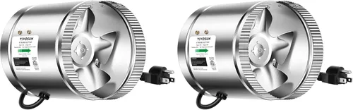 Vista 11 de VIVOSUN Ventilador en línea P4 de 4" y control de velocidad 130 CFM