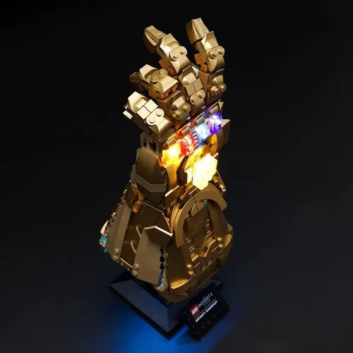 Vista 6 de Kyglaring Kit de iluminación LED (sin modelo) diseñado para Lego Infinity Gauntlet 76191 Thanos Juego de construcción de modelo de guantelete
