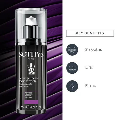 Vista 5 de SOTHYS Suero reafirmante específico para jóvenes Tratamiento reafirmante antiarrugas para la piel envejecida Infundido con aloe
