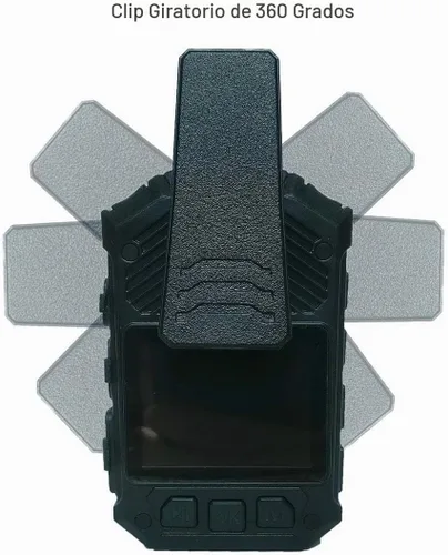 Vista 2 de MIUFLY Cámara Corporal de Policía HD 1296P con Pantalla de 2 Pulgadas, Visión Nocturna, Memoria Integrada de 32G y GPS para Seguridad