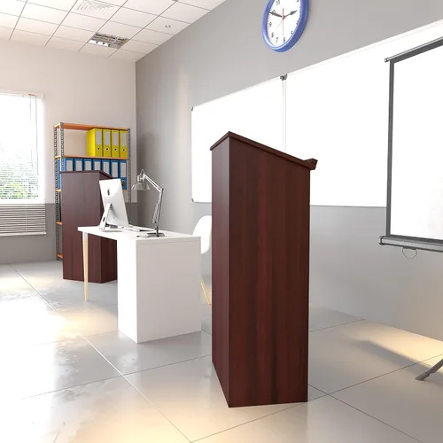 Vista 5 de Flash Furniture Atril de pie Mysta en caoba