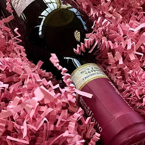 Vista 9 de Relleno de papel de corte arrugado para embalaje y llenado de cestas de regalo (0.5 libras), rosa
