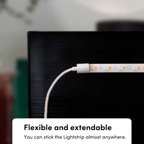 Vista 4 de LIFX Paquete gamer con bombilla inteligente de 2 colores de 1100 lúmenes y tira de luz LED inteligente de 80 pulgadas