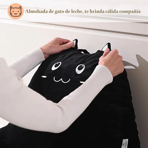 Vista 6 de SUNSIDE Almohada de lectura para gatos, espalda desmontable con brazos para Negro