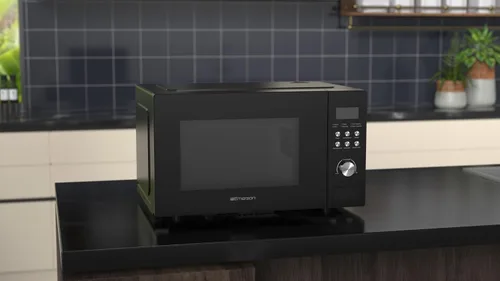 Vista 7 de Emerson MW1101B-A Horno microondas de encimera con control de botón, pantalla LED de 1000 W, 10 niveles de potencia, 6 menús automáticos, plato