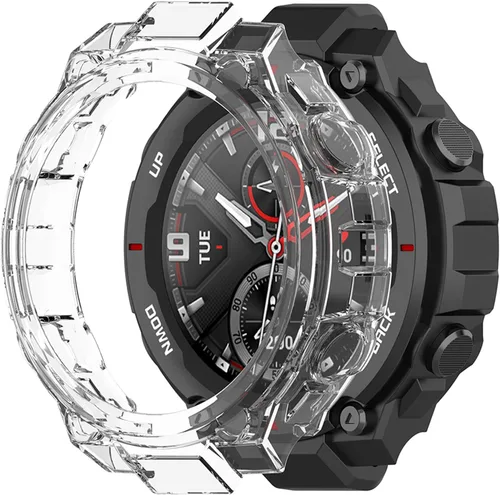 Vista 9 de Funda protectora para Amazfit T-Rex Pro, resistente a los arañazos, suave y duradera, funda protectora de TPU transparente, accesorios para Amazfit