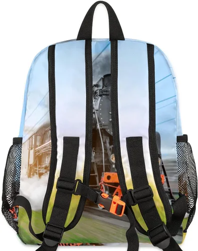 Vista 4 de cfpolar Linda mochila para niños, mini mochila de 12 pulgadas para niños, mochila preescolar, mochila para guardería, jardín de infantes, Steam