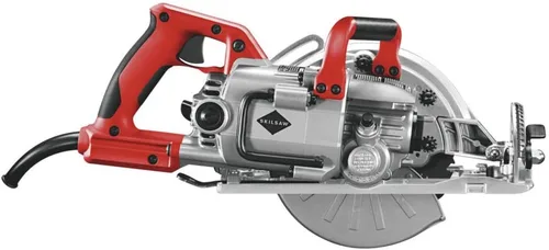 Vista 8 de Skilsaw SPT77WML-01 Sierra circular ligera de accionamiento helicoidal de 15 A, 7-1/4 pulgadas 11.5 Lb Magnesium Worm-Drive, Dual-Field 15a Motor