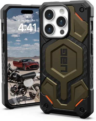 Vista 14 de URBAN ARMOR GEAR UAG Funda [Versión Actualizada] Compatible con Funda para iPhone 15 Pro de 6.1" Monarch Pro Negro Imán Integrado Compatible