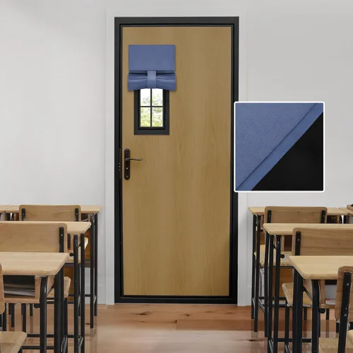 Vista 87 de HOMEIDEAS Cortinas 100% Opacas para Luces Laterales de Puerta Principal, Cubierta de Ventana de Puerta de Aula, Persianas de Privacidad