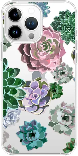 Vista 5 de Blingy's Funda para iPhone 14 Pro, diseño de hojas de otoño doradas, diseño divertido de otoño, funda protectora transparente de TPU suave