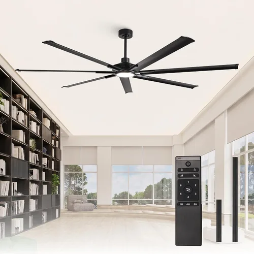 Vista 17 de Ventiladores de techo con luces y control remoto, ventilador de techo Negro - 75