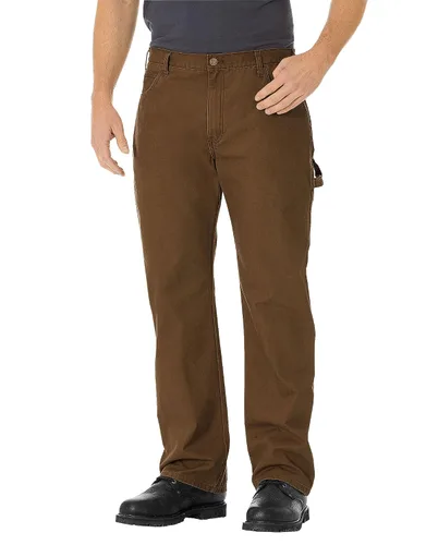 Vista 26 de Dickies Jeans de carpintero para hombre, ajuste relajado, pierna recta, Negro, 30 x 30