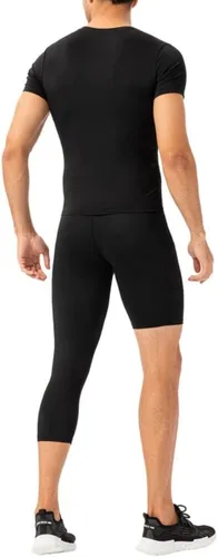 Vista 51 de Pantalones de compresión para hombre, mallas de compresión de una pierna para baloncesto, capri 3/4, leggings atléticos, capa base de secado fresco