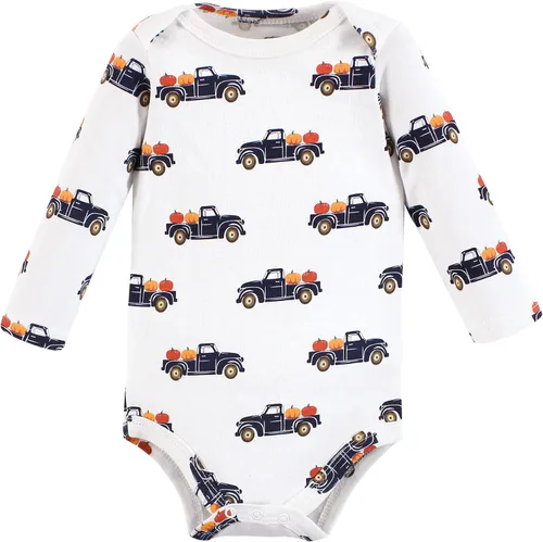 Vista 17 de Hudson Baby baby-boys Cotton Long-sleeve Bodysuits 5-pack